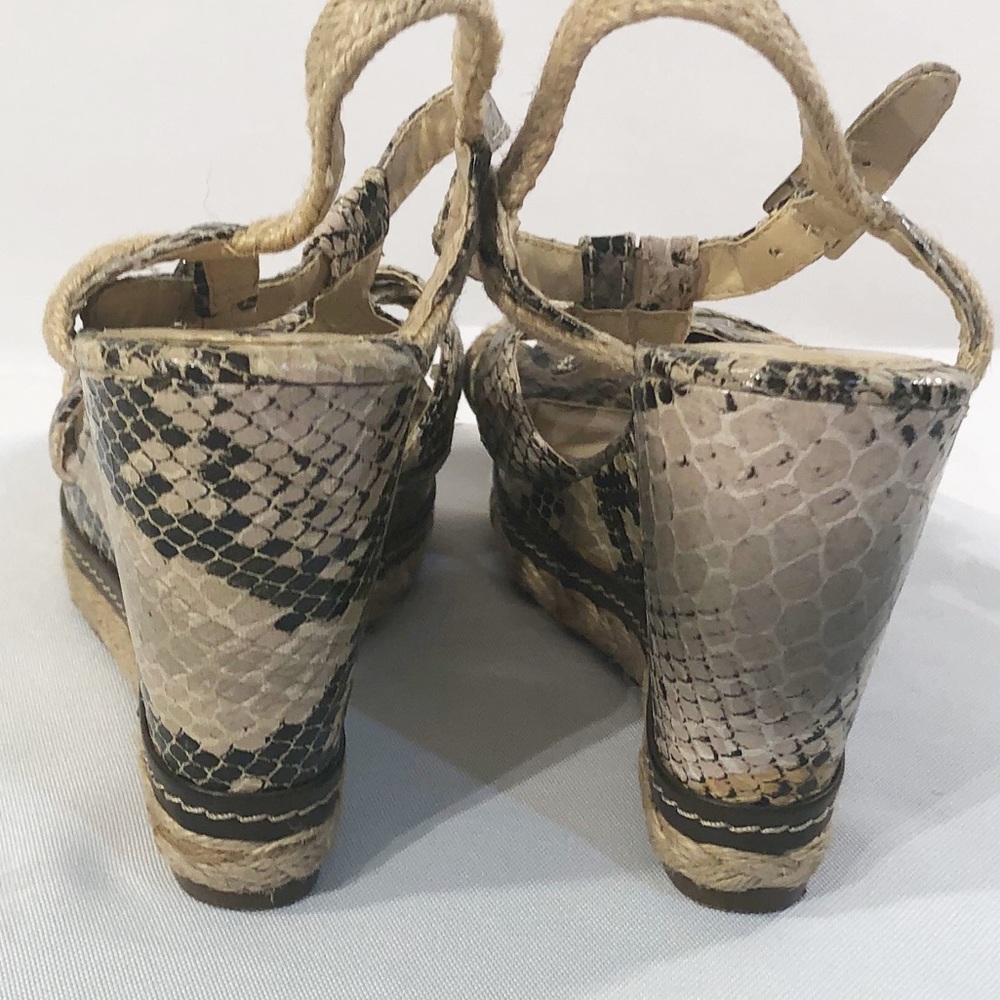 Gray And White Snake Pattern Platform Sandal All … - image 4